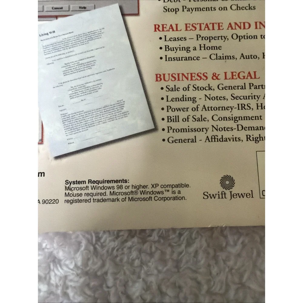 PC Attorney CD Rom Over 200 Legal Documents Wills Pre-Nup Business Windows XP